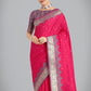 Monjolika Fashion Banarasi Silk Pink Color Weaving Designer Saree | Swadesiicart