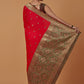 Monjolika Fashion Red Banarasi Silk Blend SareeWith Traditional & Modern Dulha Dulhan Figure Zari Woven Detailing | Swadesiicart
