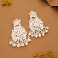 Tehzeeb Creations Fashionable Gold Earrings Studded With Kundan And Pearl | Swadesiicart