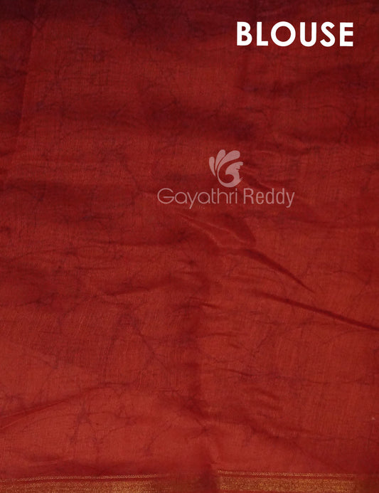 Ink Blue Colour Diamond Design Semi Chanderi Saree By Gayathri Reddy Designer Studio | Swadesiicart