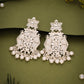 Tehzeeb Creations Fashionable Gold Earrings Studded With Kundan And Pearl | Swadesiicart