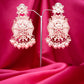 Tehzeeb Creations Fashionable Gold Earrings Studded With Kundan And Pearl | Swadesiicart