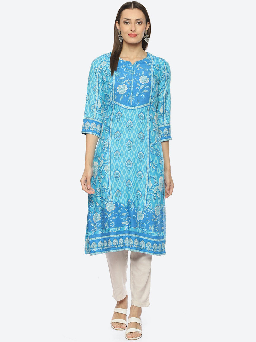 Biba Women Ethnic Motifs Printed Kurta - Swadesiicart