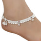 AanyaCentric Silver Plated Traditional Anklets Payal - Classic and Stylish for Women and Girls