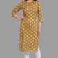 House of RP Women's Brown Cotton Floral Print Straight Kurta | Swadesiicart