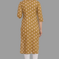 House of RP Women's Brown Cotton Floral Print Straight Kurta | Swadesiicart