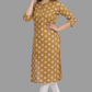 House of RP Women's Brown Cotton Floral Print Straight Kurta | Swadesiicart