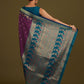 Monjolika Fashion Dark Purple Banarasi Silk Blend SareeIn Classic Paisley & Rich Zari Pallu Comes With Unstitched Blouse | Swadesiicart