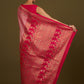Monjolika Fashion Light Pink Banarasi Silk Blend SareeIn Classic Paisley & Rich Zari Pallu Comes With Unstitched Blouse | Swadesiicart
