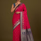 Monjolika Fashion Pink Banarasi Silk Blend SareeIn Classic Paisley & Rich Zari Pallu Comes With Unstitched Blouse | Swadesiicart