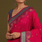 Monjolika Fashion Pink Banarasi Silk Blend SareeIn Classic Paisley & Rich Zari Pallu Comes With Unstitched Blouse | Swadesiicart