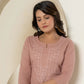 Yufta Women Purple Chikankari Straight Kurta - Swadesiicart