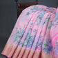 Shades of Baby Pink with Floral Design Semi Chanderi Saree By Gayathri Reddy Designer Studio | Swadesiicart