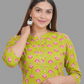 House of RP Women's Green Cotton Floral Print Straight Kurta | Swadesiicart