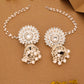 Tehzeeb Creations Kundan Pearl Studded Long Dangle Earrings For Women & Girls | Swadesiicart