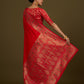 Monjolika Fashion Elegant Red Banarasi Silk Blend SareeBrocade Motifs & Zari Woven Splendor | Swadesiicart