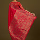 Monjolika Fashion Elegant Hot Pink Banarasi Silk Blend SareeBrocade Motifs & Zari Woven Splendor | Swadesiicart