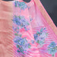 Shades of Baby Pink with Floral Design Semi Chanderi Saree By Gayathri Reddy Designer Studio | Swadesiicart