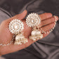 Tehzeeb Creations Kundan Pearl Studded Long Dangle Earrings For Women & Girls | Swadesiicart