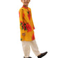 Lil Drama Genda Phool Mustard Kurta and White Pant Set for Boys | Swadesiicart