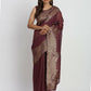Shree Shyam Fashion Linen Cotton Purple Saree