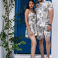 Noroke Modal Satin Modal Printed Couple Co-ord Set - Swadesiicart