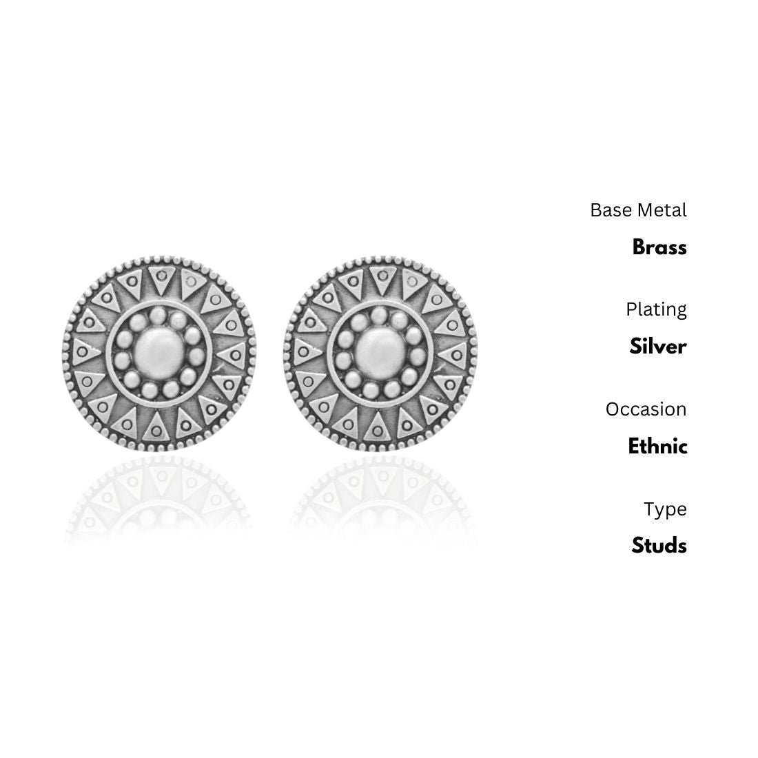 New Stylish Oxidized Gold-Polished Gold Studs Earrings for Womens by House of Ree | Swadesiicart
