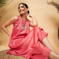 InWeave Women's Red Lurex Short Pallazo Kurta Set - Swadesiicart