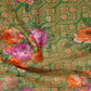 Shades of Parrot Green Colour Floral Design Semi Chanderi Saree By Gayathri Reddy Designer Studio | Swadesiicart
