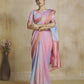 Anaita Pink Fancy Fabric With Digital Print Saree With Blouse