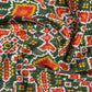 Shades of Navy Parrot Green Colour Patola Print Semi Chanderi Saree By Gayathri Reddy Designer Studio | Swadesiicart