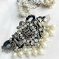 Tehzeeb Creations Women's Silver Colour Peacock Design Necklace And Earrings - Swadesiicart