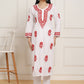 HOUSE OF KARI Women Floral Embroidered Regular Chikankari Pure Cotton Kurta with Trousers | Swadesiicart