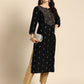 Anouk Ethnic Motifs Kantha Work Dobby Kurta - Swadesiicart