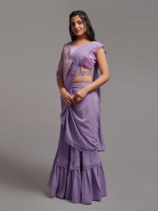 Kalini Embellished Pure Georgette Ready to Wear Saree | Swadesiicart