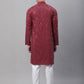 Sojanya Sequin Embroidered Pure Cotton Kurta with Churidar | Swadesiicart