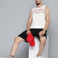 Alcis Men Off White Typography Printed Slim Fit Gym T-shirt | Swadesiicart