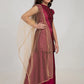 NOZ2TOZ Burgundy Embroidered Kurta with Sharara & With Dupatta For Girls | Swadesiicart