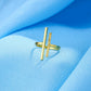 NVR Women's Western Gold-Polished Ajustable Finger Ring | Swadesiicart