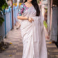 Grey Linen Sequence Saree with Unstitched Blouse - Hiral Fashion | Swadesiicart