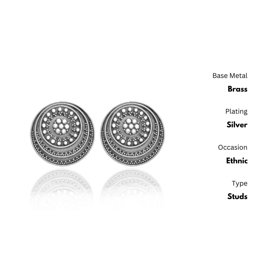 New Stylish Oxidized Gold-Polished Gold Studs Earrings for Womens by House of Ree | Swadesiicart
