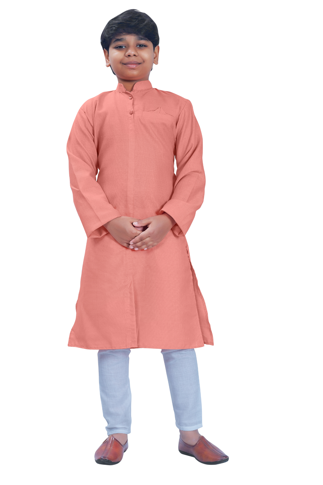 DEIANA'S Casual Designer Kurta Pyjama Set For Boys And kids (Peach) | Swadesiicart
