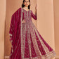 Anaita Dark Pink Georgette Embroidered Salwar Suit