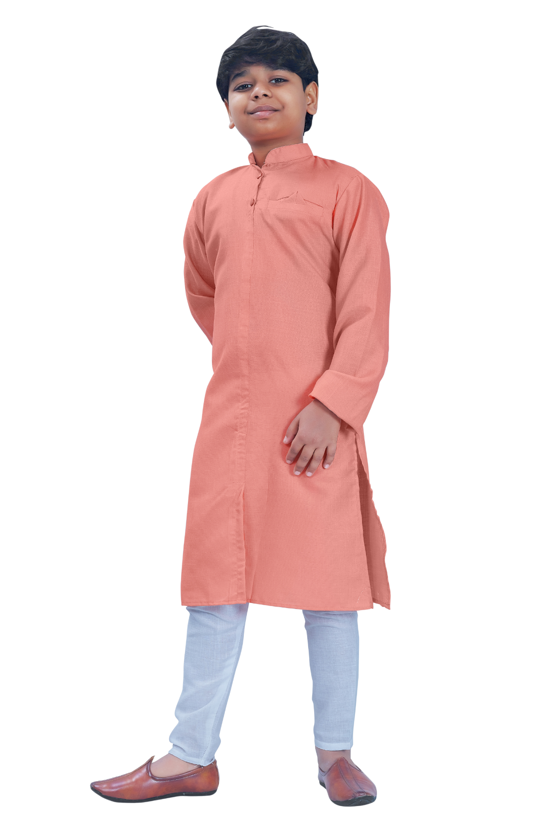 DEIANA'S Casual Designer Kurta Pyjama Set For Boys And kids (Peach) | Swadesiicart