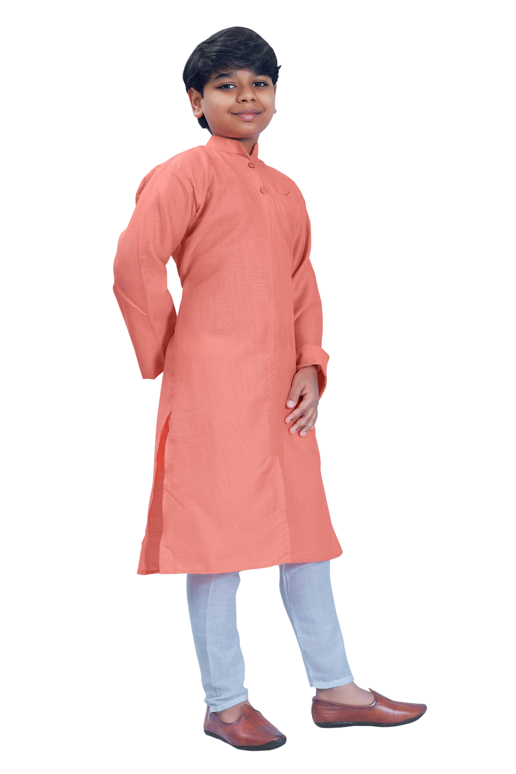 DEIANA'S Casual Designer Kurta Pyjama Set For Boys And kids (Peach) | Swadesiicart