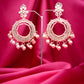 Tehzeeb Creations Gold Drop & Danglers Earring For Women & Girls Diamond, Pearl Brass Drops & Danglers | Swadesiicart