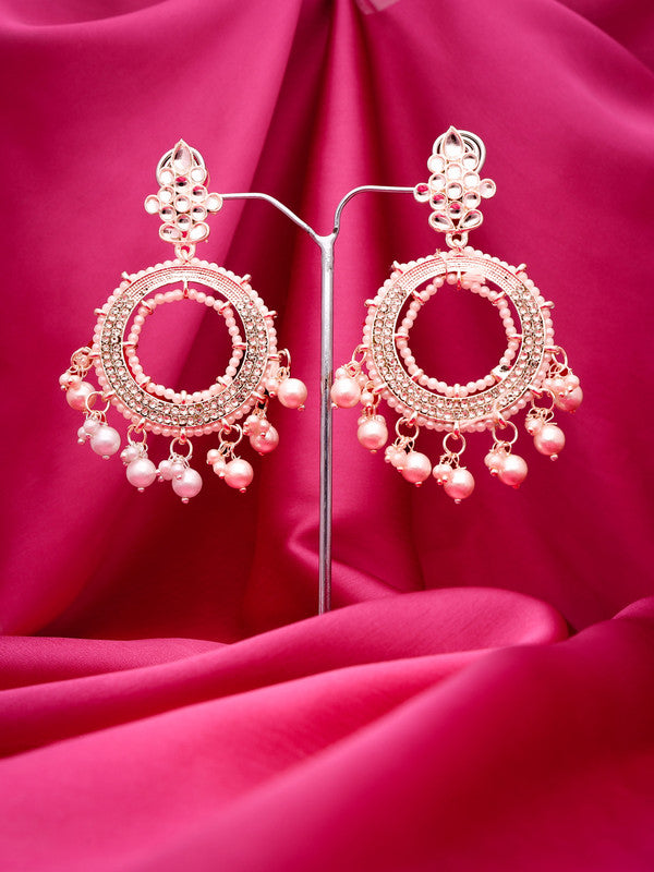 Tehzeeb Creations Gold Drop & Danglers Earring For Women & Girls Diamond, Pearl Brass Drops & Danglers | Swadesiicart