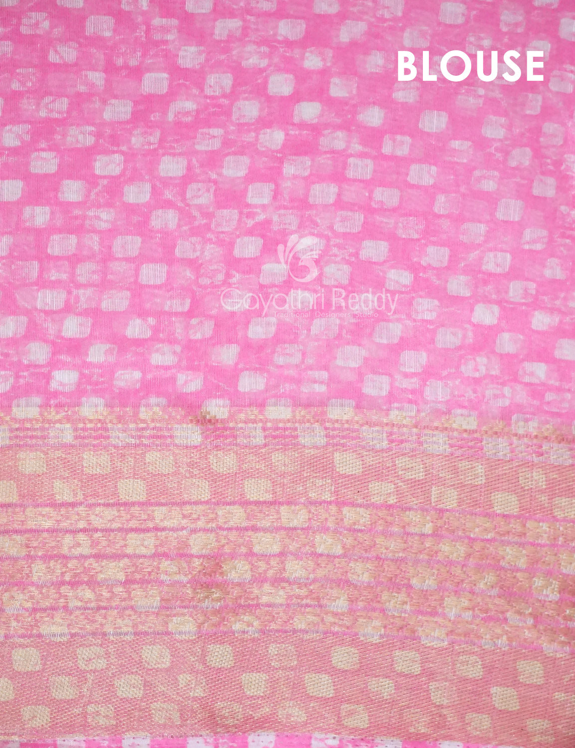 Shades of Baby Pink with Floral Design Semi Chanderi Saree By Gayathri Reddy Designer Studio | Swadesiicart