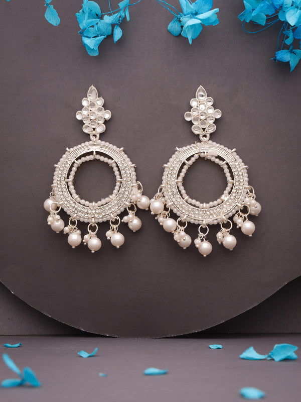 Tehzeeb Creations Gold Drop & Danglers Earring For Women & Girls Diamond, Pearl Brass Drops & Danglers | Swadesiicart