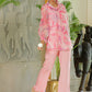 Vaasva Women Marble Print Embroidered Shirt With Solid Pants. | Swadesiicart
